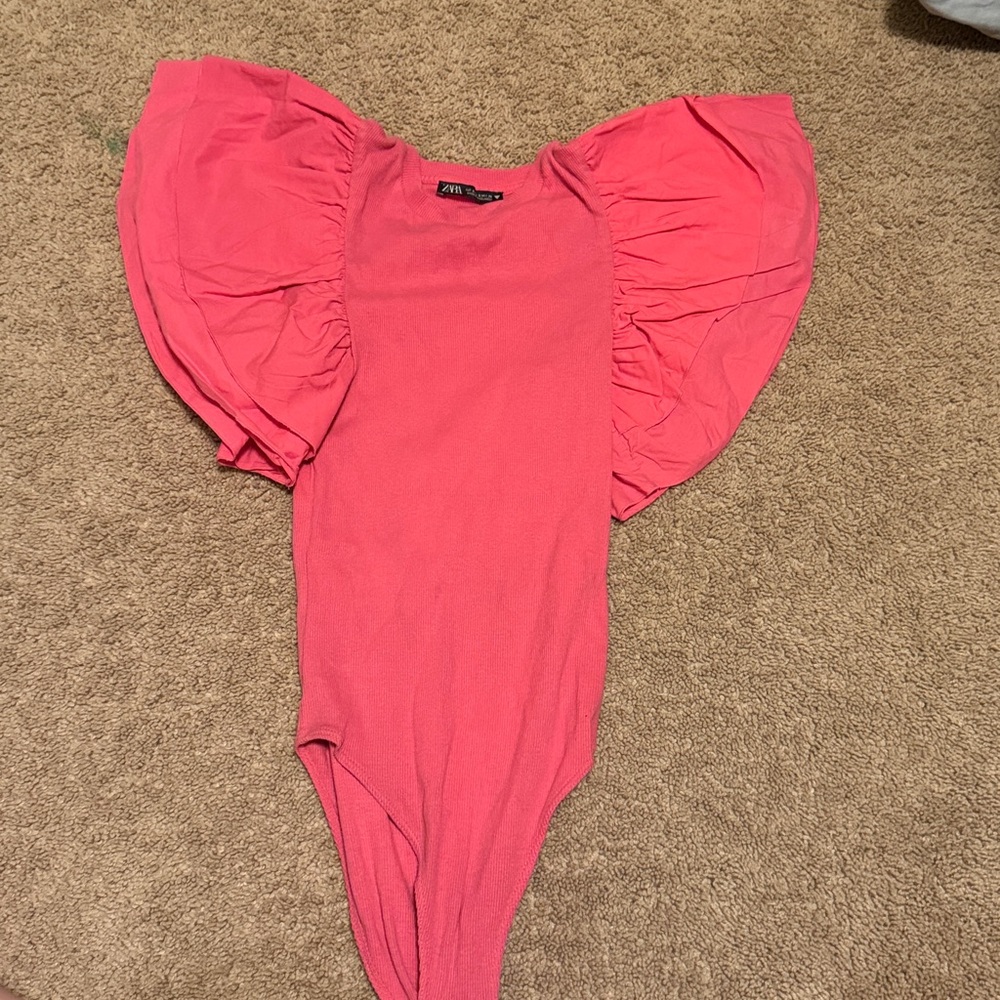 Zara Vibrant Pink Statement Bodysuit